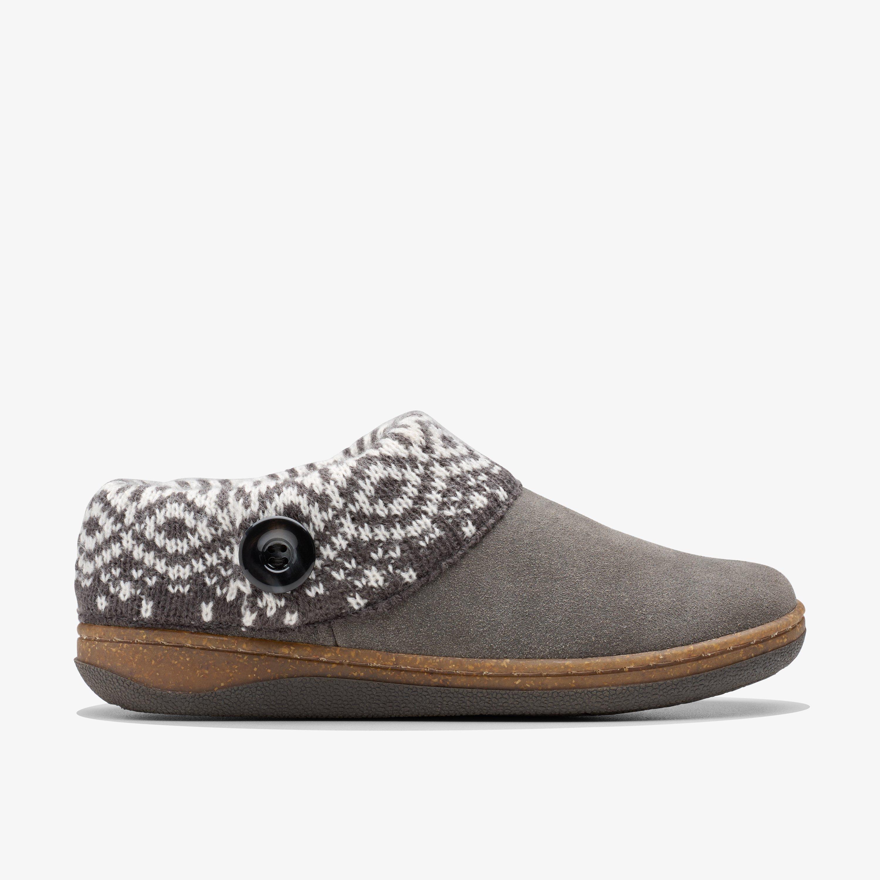 Willowdean Sweater Slippers Dark Grey